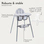 Voir la diapositive 3 : Monsieur Bébé Chaise haute bébé réglable hauteur et tablette