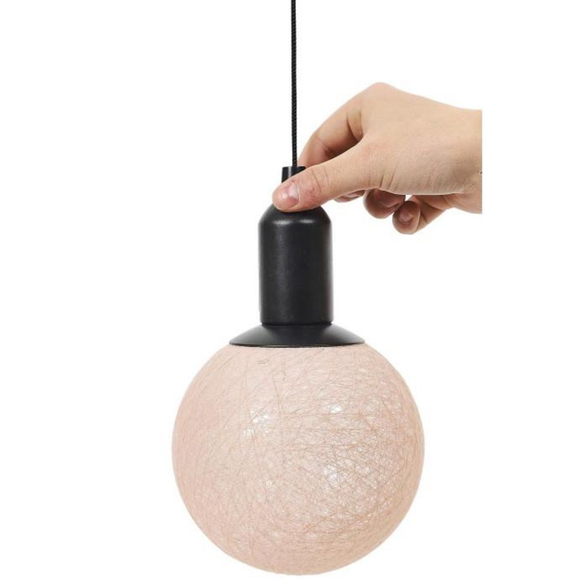 Paris Prix Lampe Suspension à Led  Boule  24cm Beige