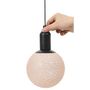 Voir la diapositive 3 : Paris Prix Lampe Suspension à Led  Boule  24cm Beige