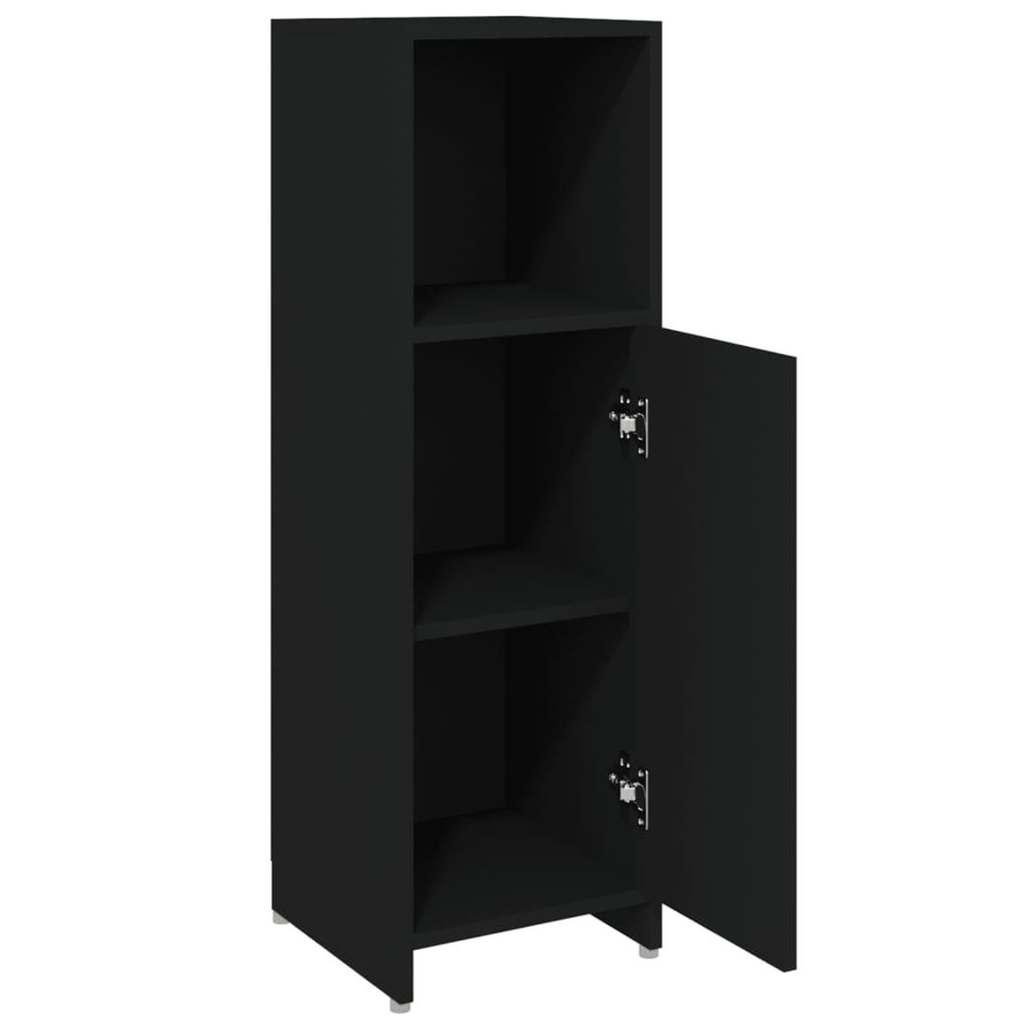 Voir la diapositive 5 : VIDAXL Armoire de salle de bain Noir 30x30x95 cm Bois d'ingenierie