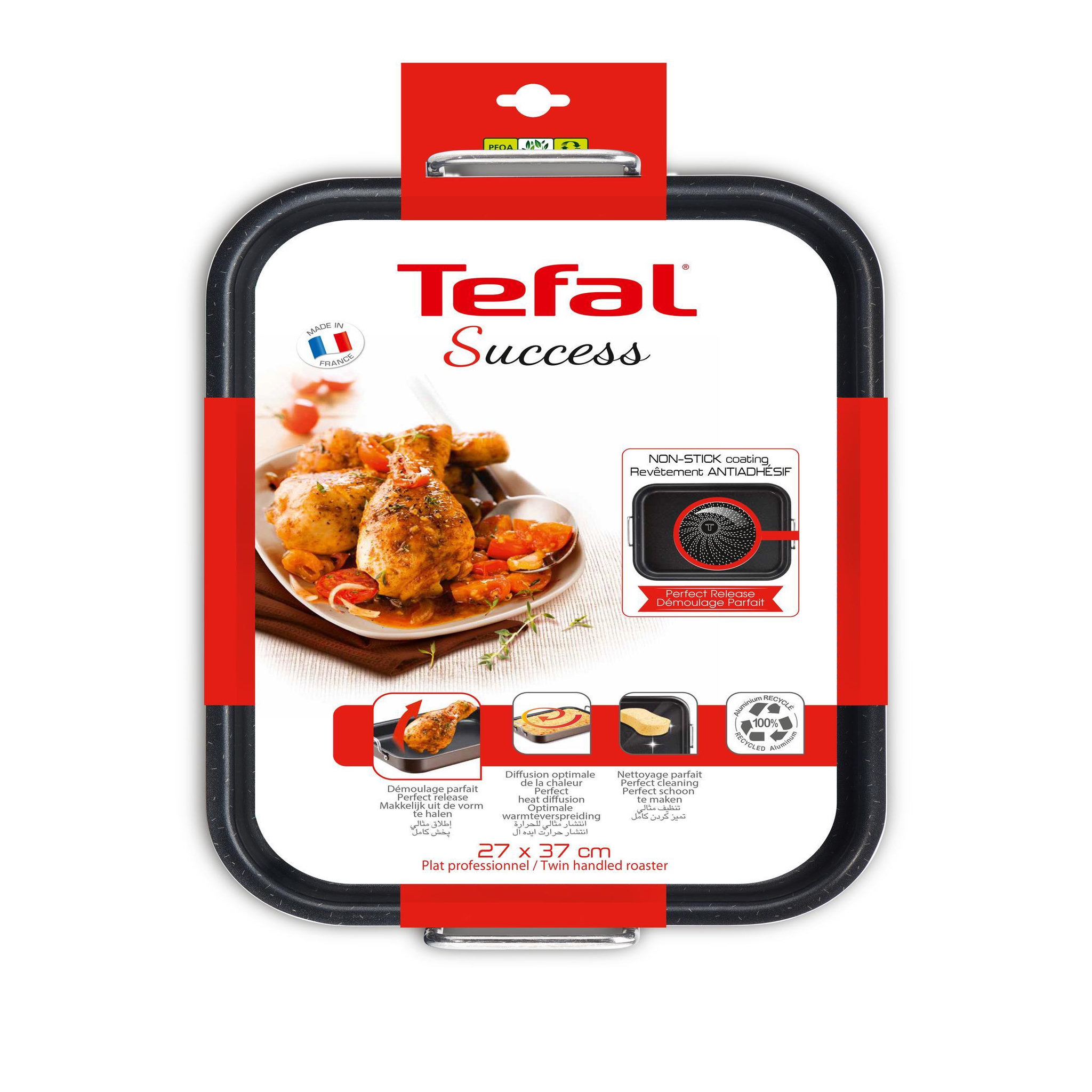 Voir la diapositive 4 : TEFAL Plat à four aluminium 27x37cm - j1605902