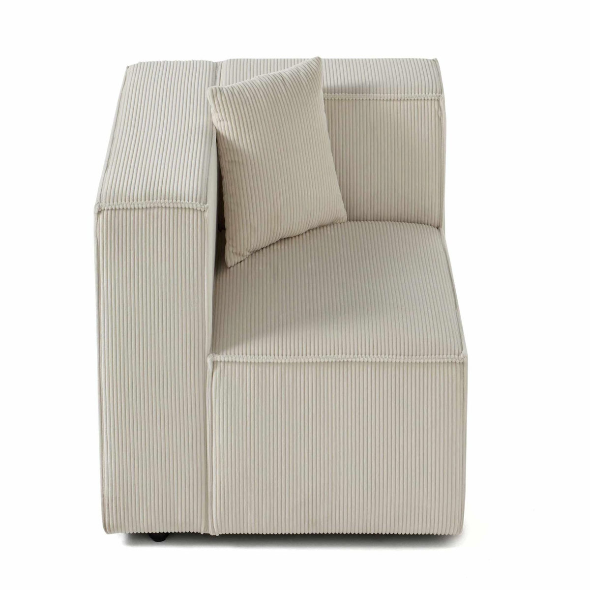 LISA DESIGN Arty - module d'assise gauche - en velours côtelé