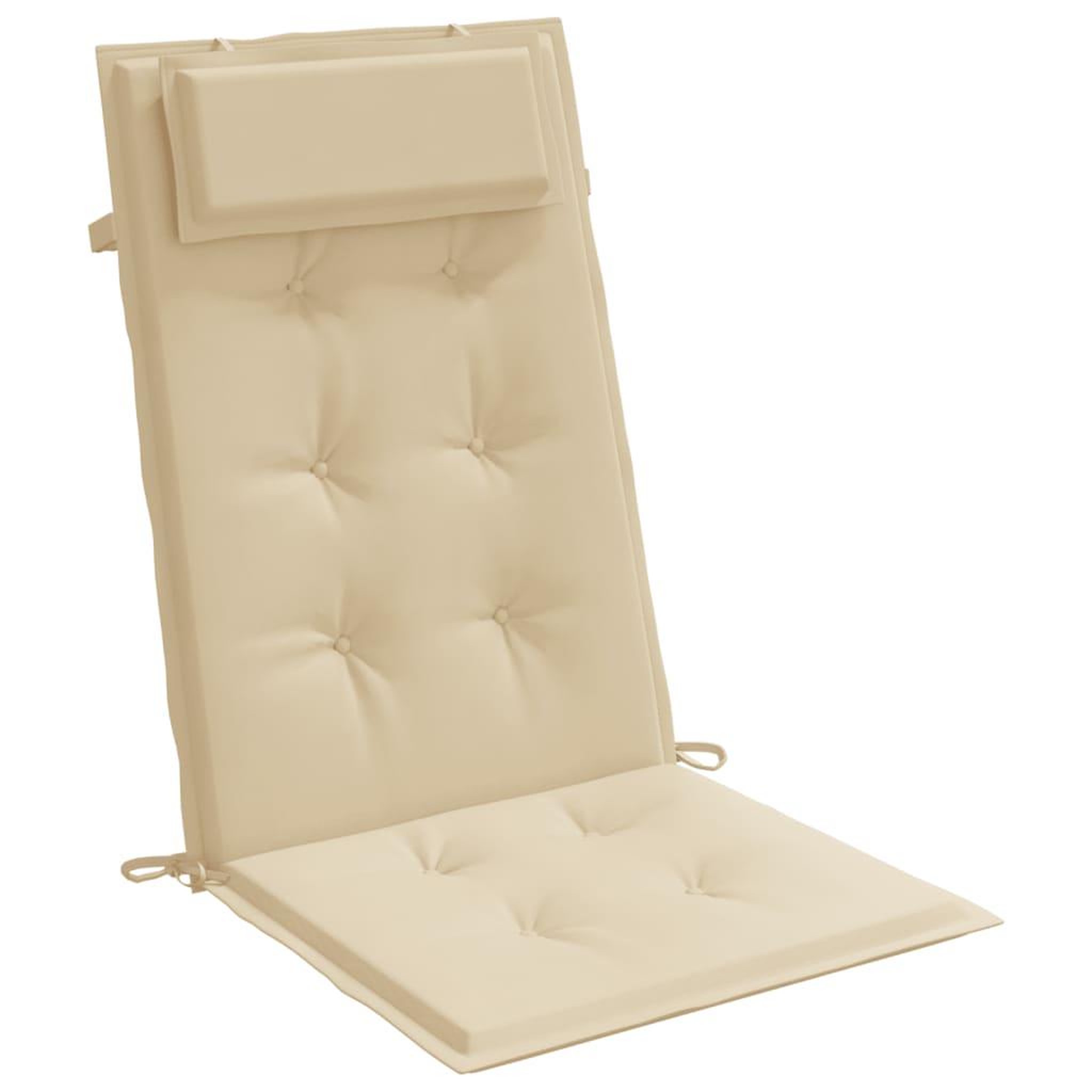 Voir la diapositive 5 : VIDAXL Coussins de chaise a dossier haut lot de 2 beige tissu oxford