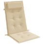 Voir la diapositive 5 : VIDAXL Coussins de chaise a dossier haut lot de 2 beige tissu oxford