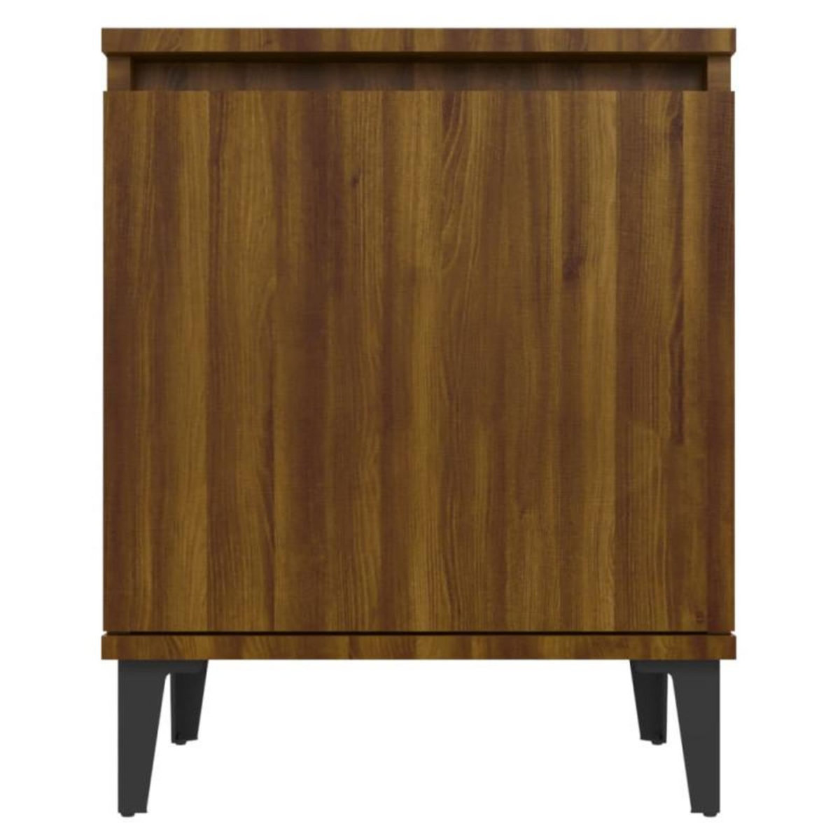 VIDAXL Table de chevet avec pieds en métal chêne marron 40x30x50 cm