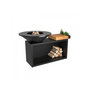 Voir la diapositive 2 : OFYR Brasero Island Black 100 Teak Wood OI3B100W