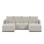 Voir la diapositive 1 : BEST MOBILIER Petra - canapé panoramique en u - 7 places - convertible - avec coffre - en velours