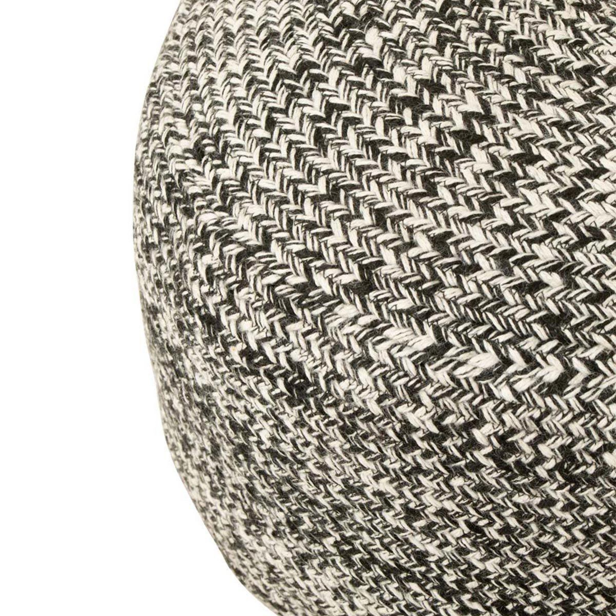 Voir la diapositive 2 : J-LINE Pouf design  miami  50cm noir & blanc