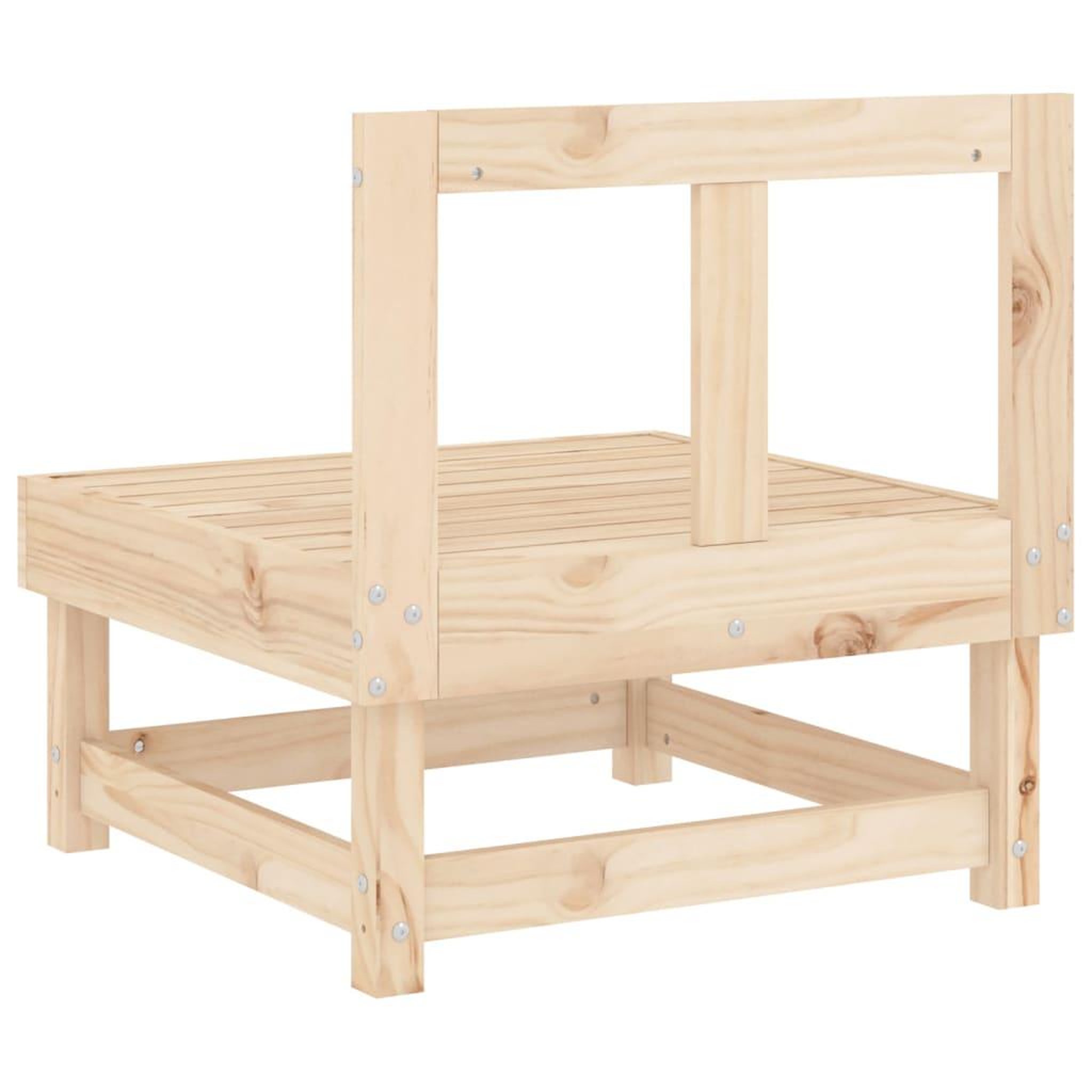 Voir la diapositive 5 : VIDAXL Canape central de jardin bois de pin massif