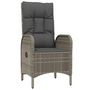 Voir la diapositive 5 : VIDAXL Ensemble a manger de jardin 9pcs et coussins noir et gris