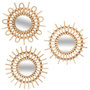 Voir la diapositive 1 : ATMOSPHERA Lot de 3 miroirs rotin soleil D28