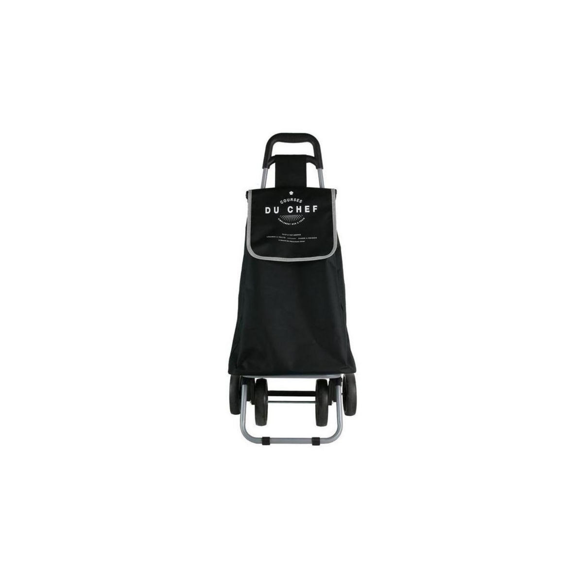 Entre temps Chariot de courses 4 roues noir