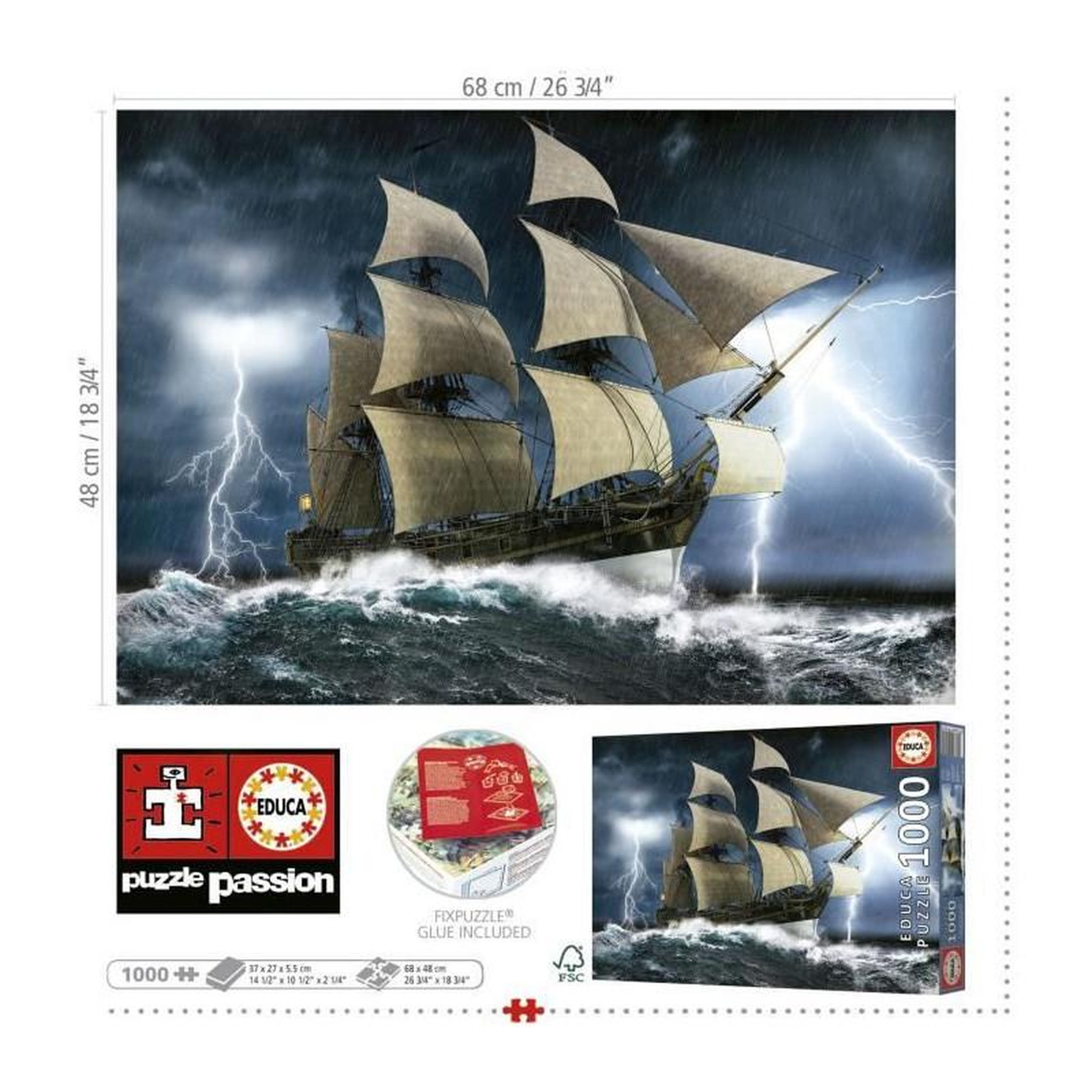 EDUCA TEMPeTE PARFAITE - Puzzle de 1000 pieces