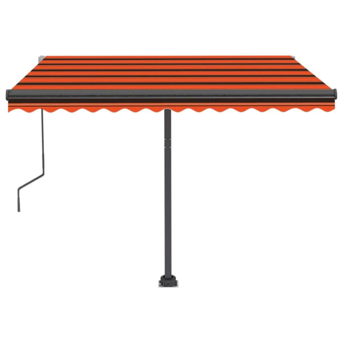 VIDAXL Auvent automatique capteur de vent/LED 300x250 cm Orange/marron