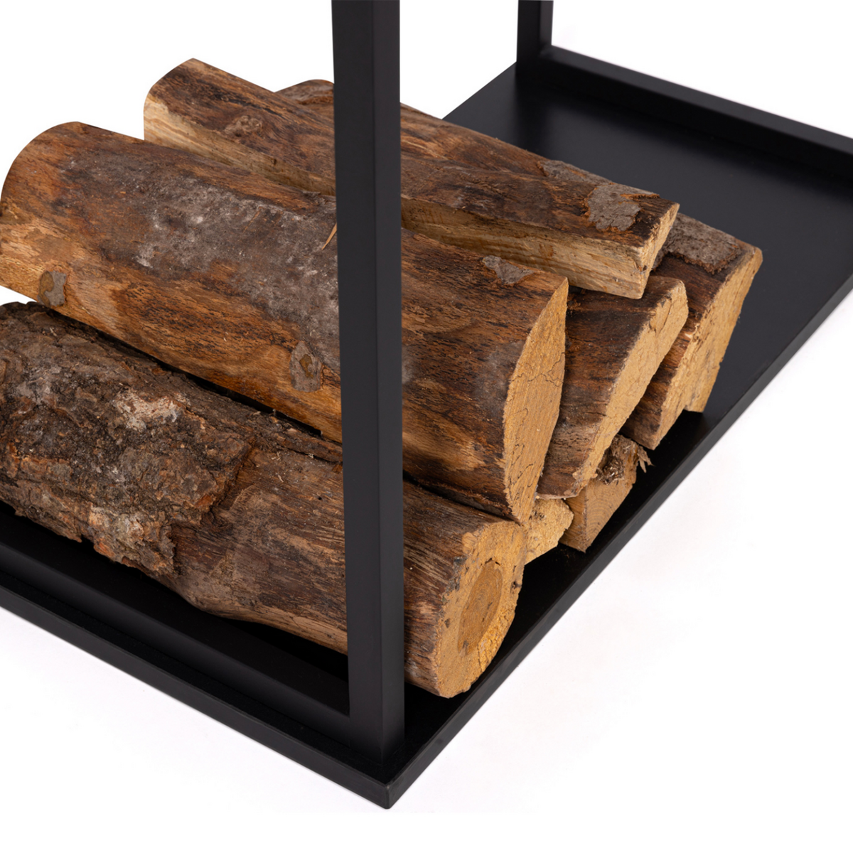 ID MARKET Range bûches vertical large avec 2 étagères 33 x 66 x 112 cm pour cheminée