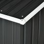 Voir la diapositive 5 : OUTSUNNY Abri de jardin pour tondeuse à gazon robot-tondeuse - garage tondeuse robot - tôle acier ondulé gris blanc