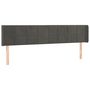 Voir la diapositive 2 : VIDAXL Tete de lit avec oreilles Gris fonce 203x16x78/88 cm Velours