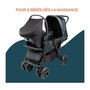Voir la diapositive 5 : BAMBISOL Poussette double jumeaux - BAMBISOL - Combiné Poussette Double + Siege Auto I-size - 4 roues - Noir