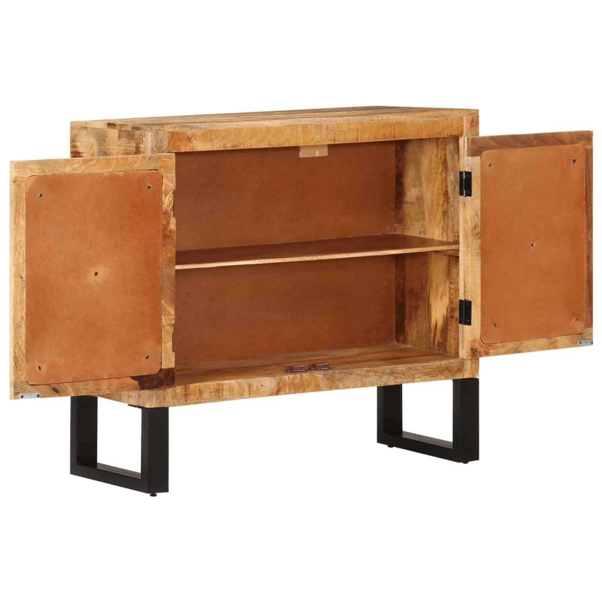 Voir la diapositive 2 : VIDAXL Buffet 80x30x71 cm bois de manguier brut massif et metal