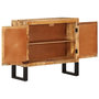 Voir la diapositive 2 : VIDAXL Buffet 80x30x71 cm bois de manguier brut massif et metal