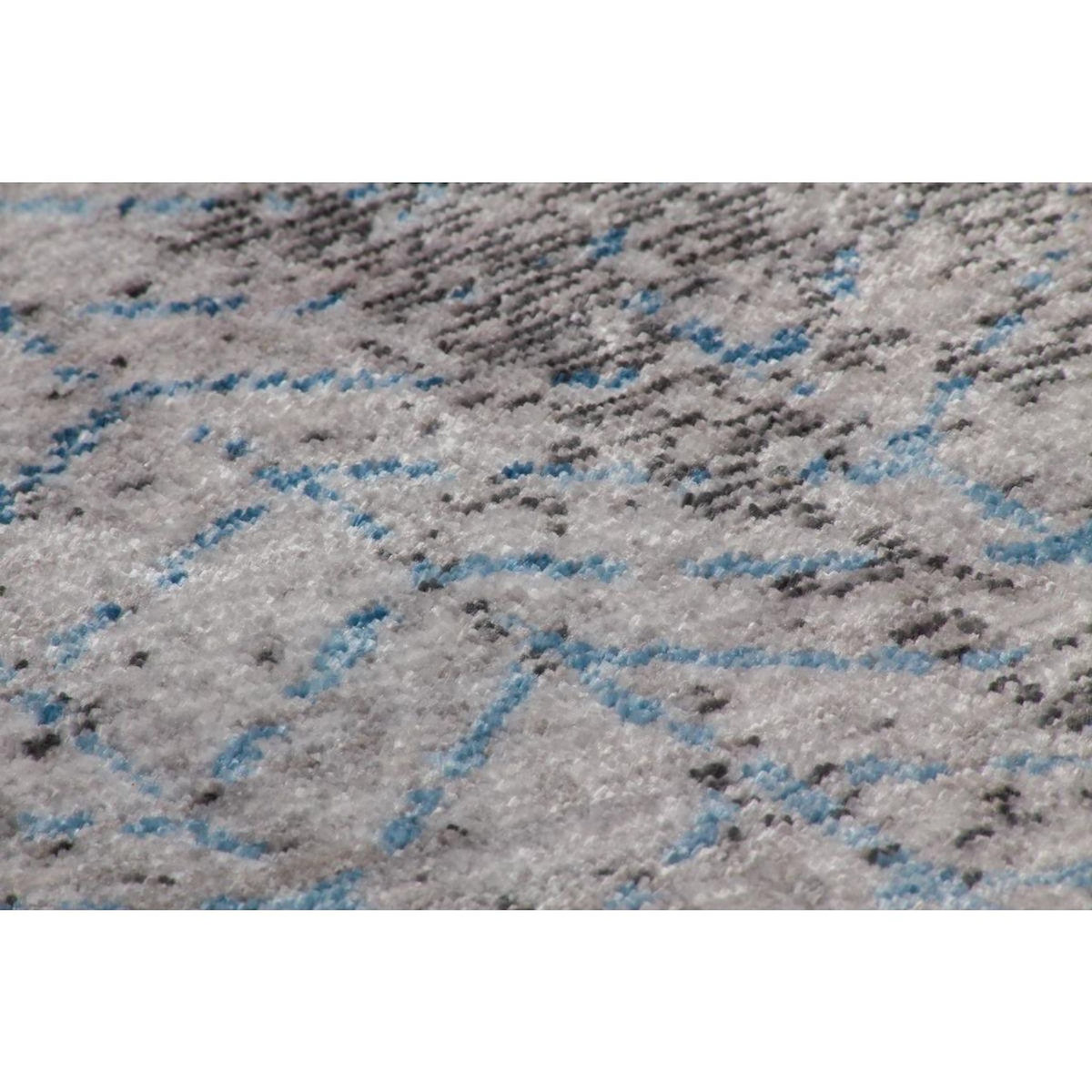 Paris Prix Tapis Imprimé Tissé à la Main  Antigua  Gris & Bleu