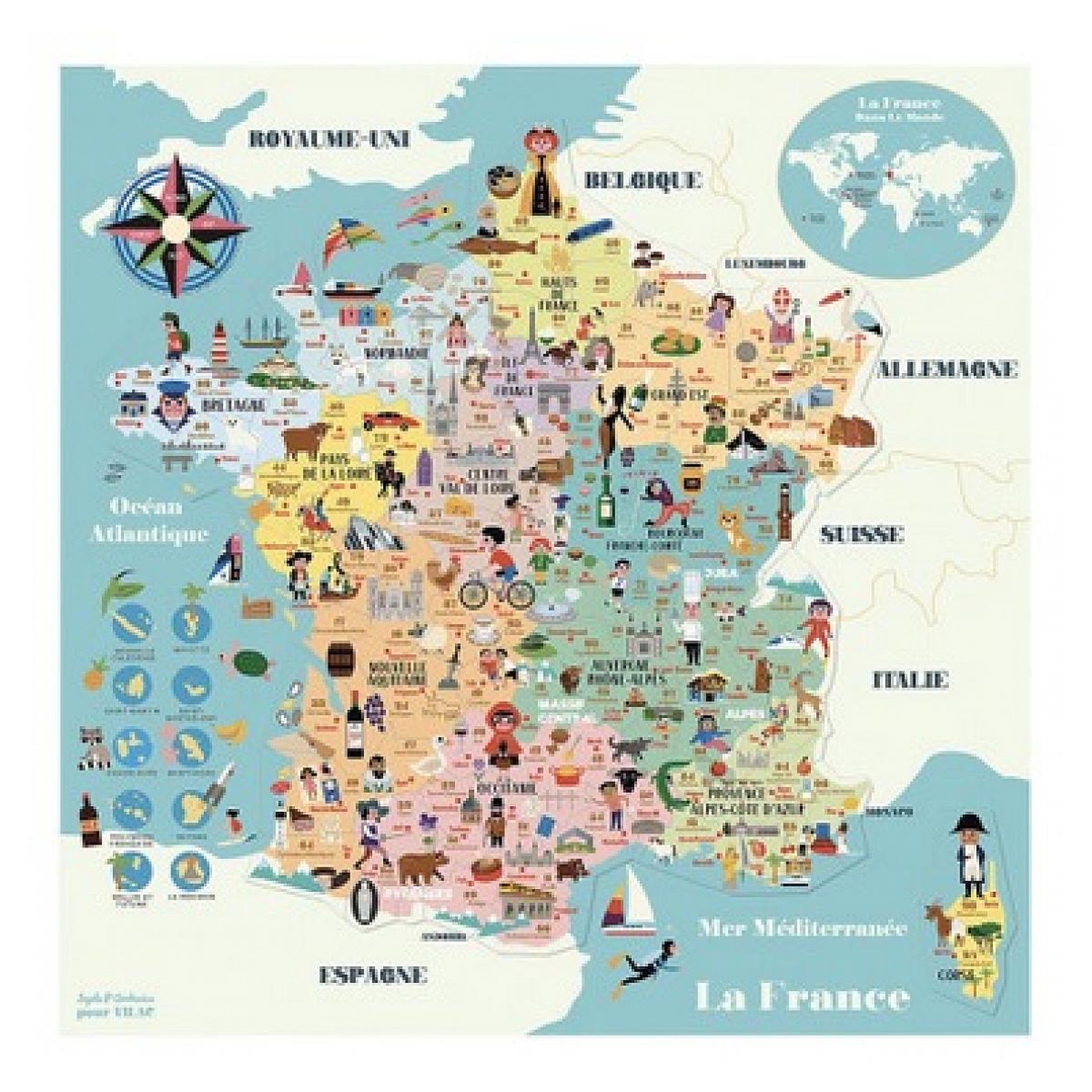 Vilac Carte de France magnetique