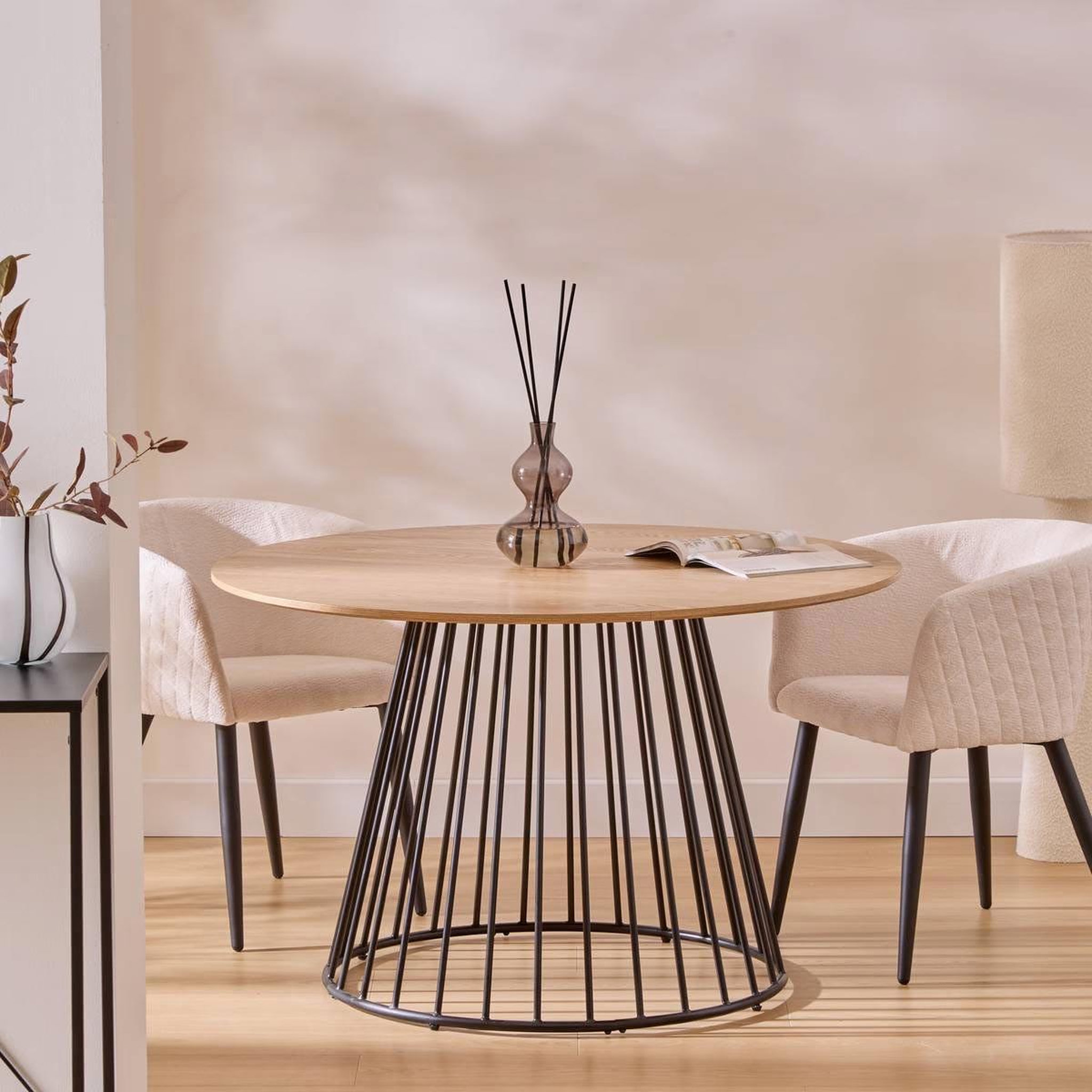 Voir la diapositive 6 : ATMOSPHERA Table à manger design  rayo  120cm naturel