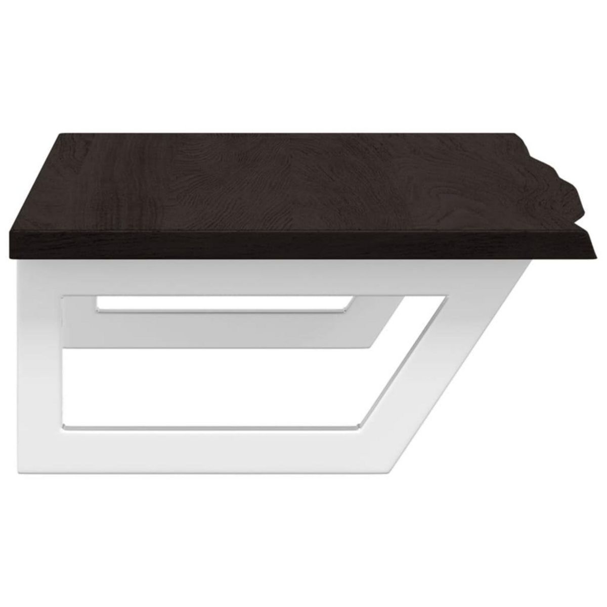 VIDAXL Etagere de vasque murale acier et bois de chene massif