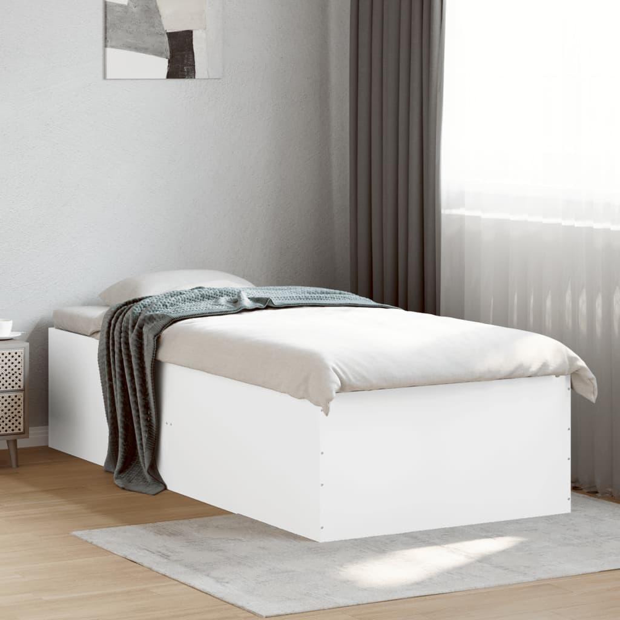 VIDAXL Cadre de lit sans matelas blanc 100x200 cm
