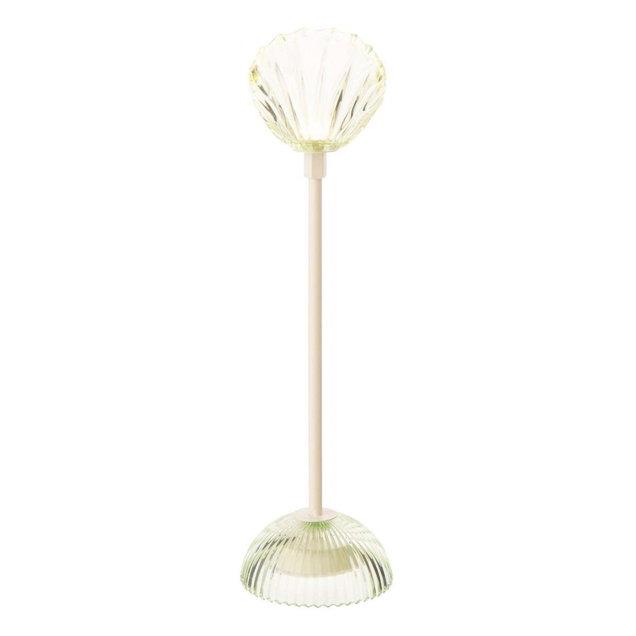 Voir la diapositive 2 : J-LINE Lampe à poser led coquillage  conchiglia  37cm vert clair