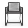 Voir la diapositive 3 : ID MARKET Lot de 2 fauteuils de jardin ODESSA métal et cordage gris