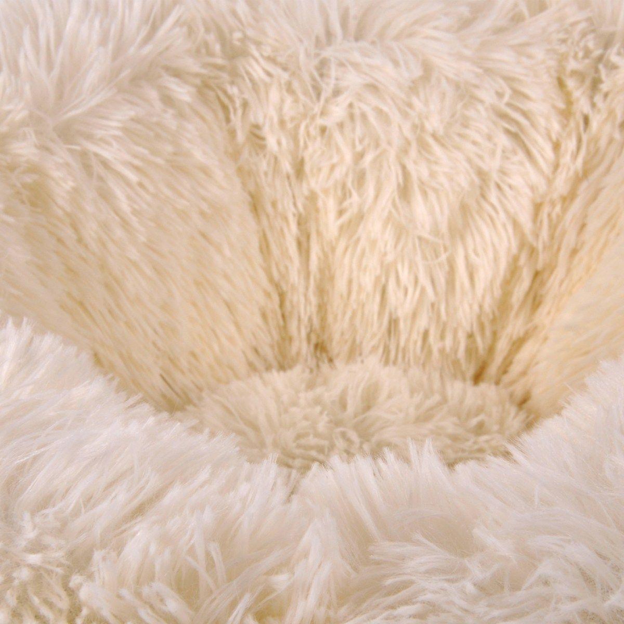 Voir la diapositive 2 : LOVE STORY Panier rond pour chien & chat  fluffy  55cm écru