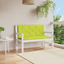 Voir la diapositive 1 : VIDAXL Coussin de banc de jardin vert vif 120x(50+50)x7cm tissu oxford
