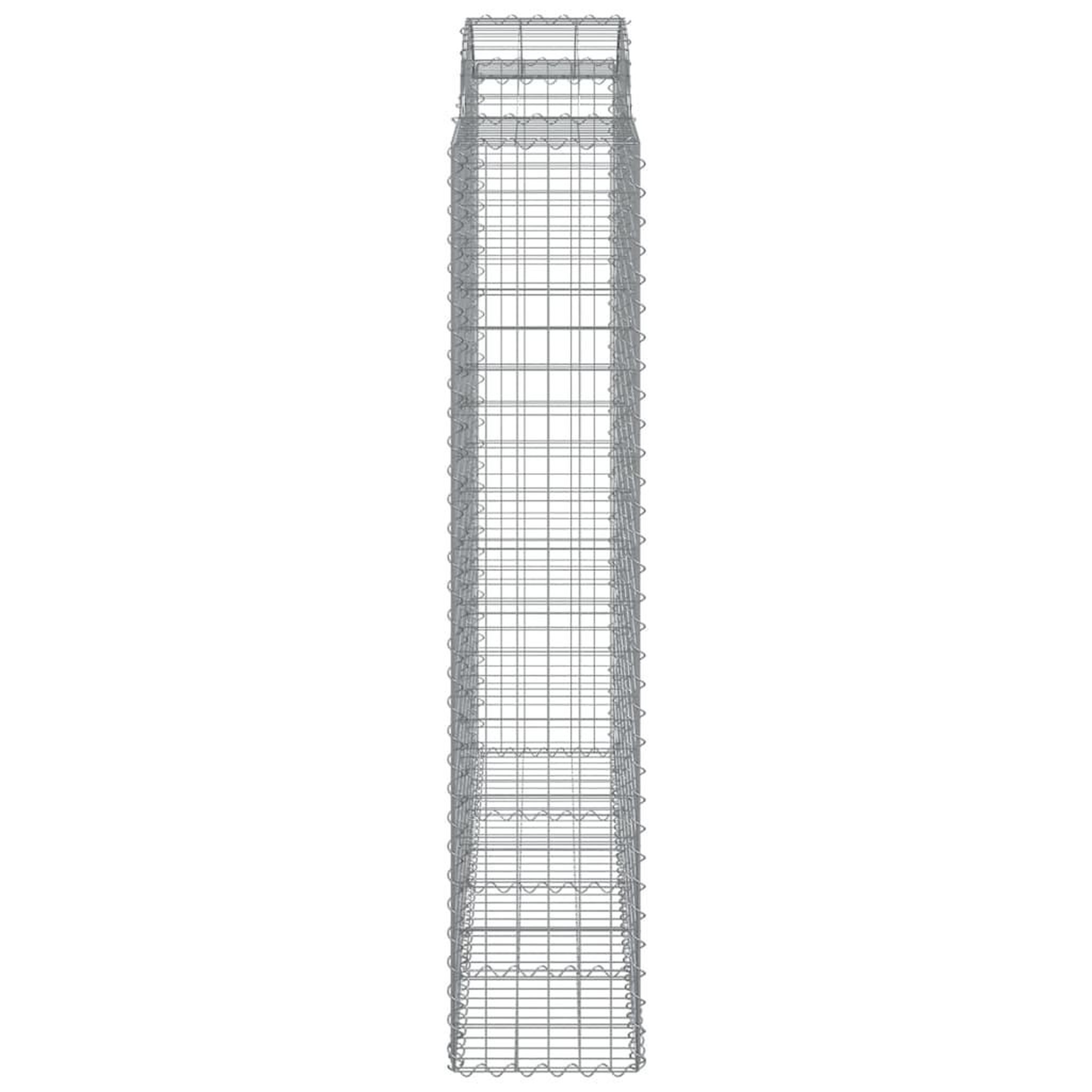 Voir la diapositive 5 : VIDAXL Paniers a gabions arques 7 pcs 200x50x200/220 cm Fer galvanise