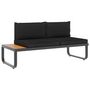 Voir la diapositive 4 : VIDAXL Canape d'angle de jardin a 4 places avec coussins Aluminium WPC