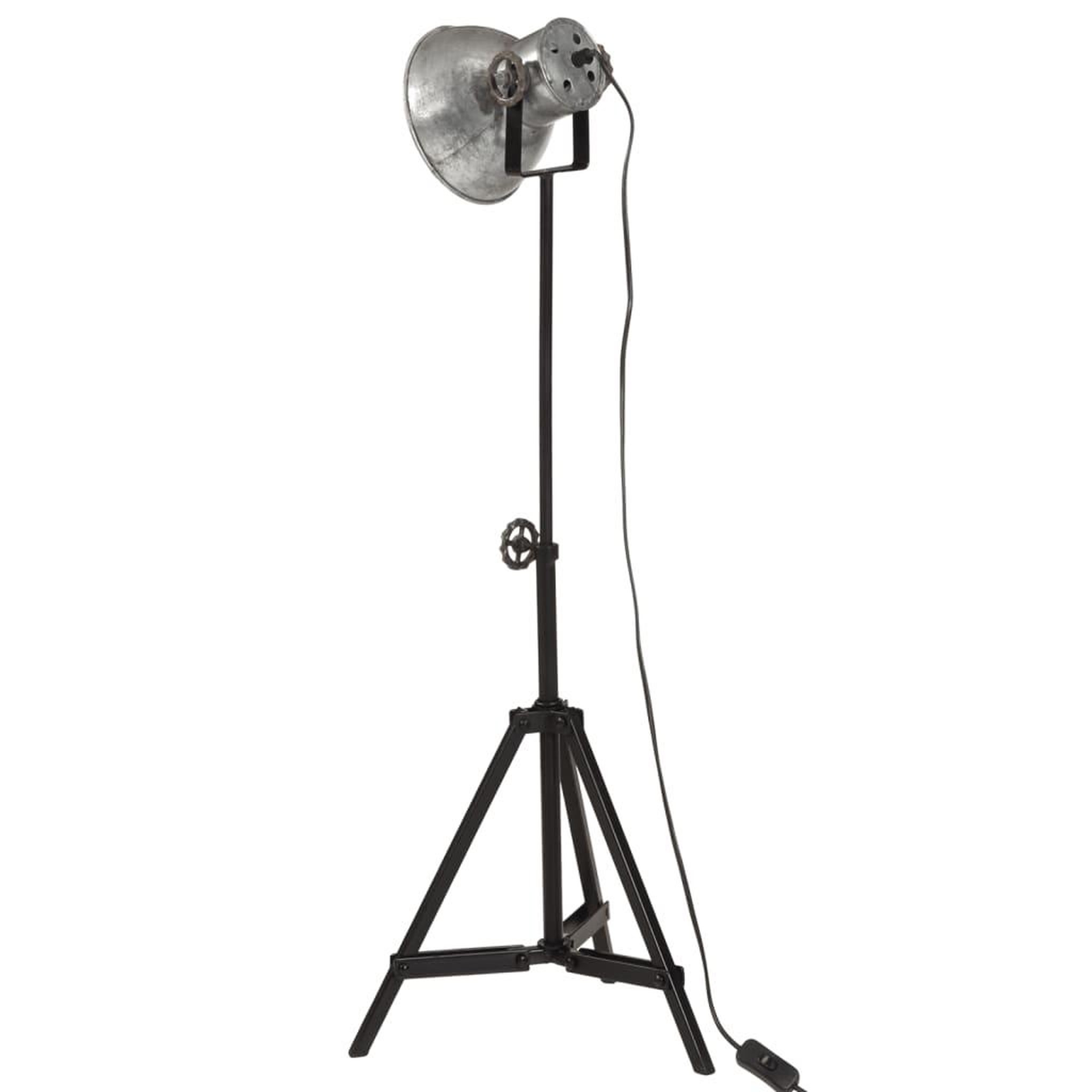 Voir la diapositive 5 : VIDAXL Lampe de bureau 25 W argent vintage 35x35x65/95 cm E27