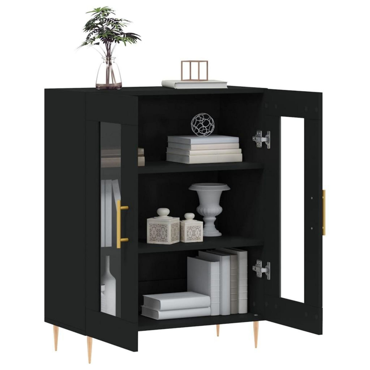 VIDAXL Buffet noir 69,5x34x90 cm bois d'ingenierie