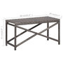 Voir la diapositive 5 : VIDAXL Banc de jardin 80 cm Resine tressee Gris