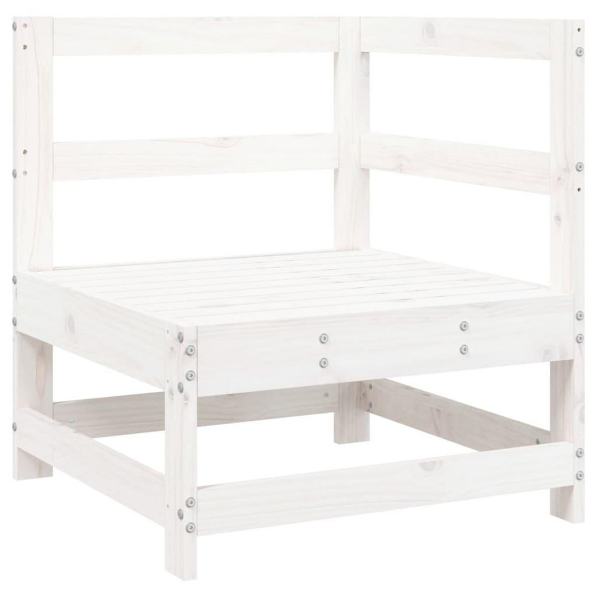 VIDAXL Salon de jardin 5 pcs blanc bois massif de pin