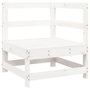 Voir la diapositive 4 : VIDAXL Salon de jardin 5 pcs blanc bois massif de pin