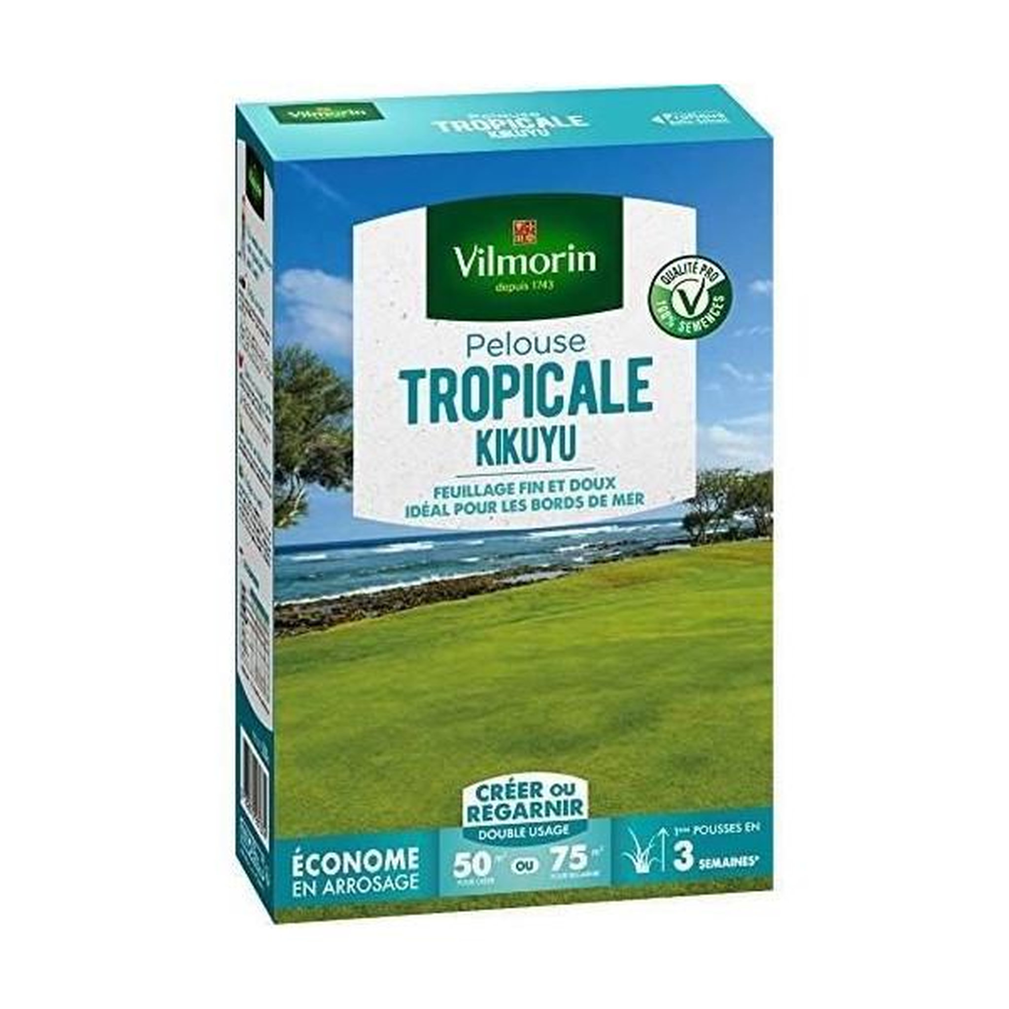 Voir la diapositive 3 : VILMORIN Vilmorin semences de gazon bord de mer les tropicales kikuyu - 500 g