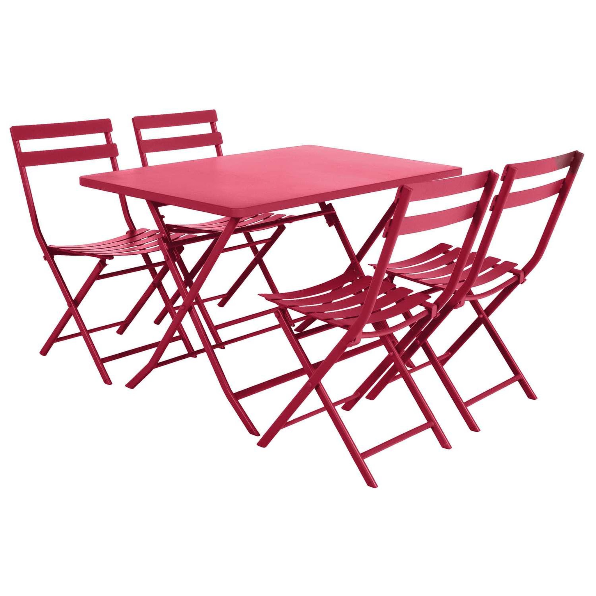 Voir la diapositive 4 : HESPERIDE Table pliante rectangulaire Greensboro - 4 Places