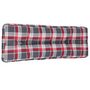 Voir la diapositive 2 : VIDAXL Coussin de palette motif a carreaux rouge 120x40x12 cm tissu