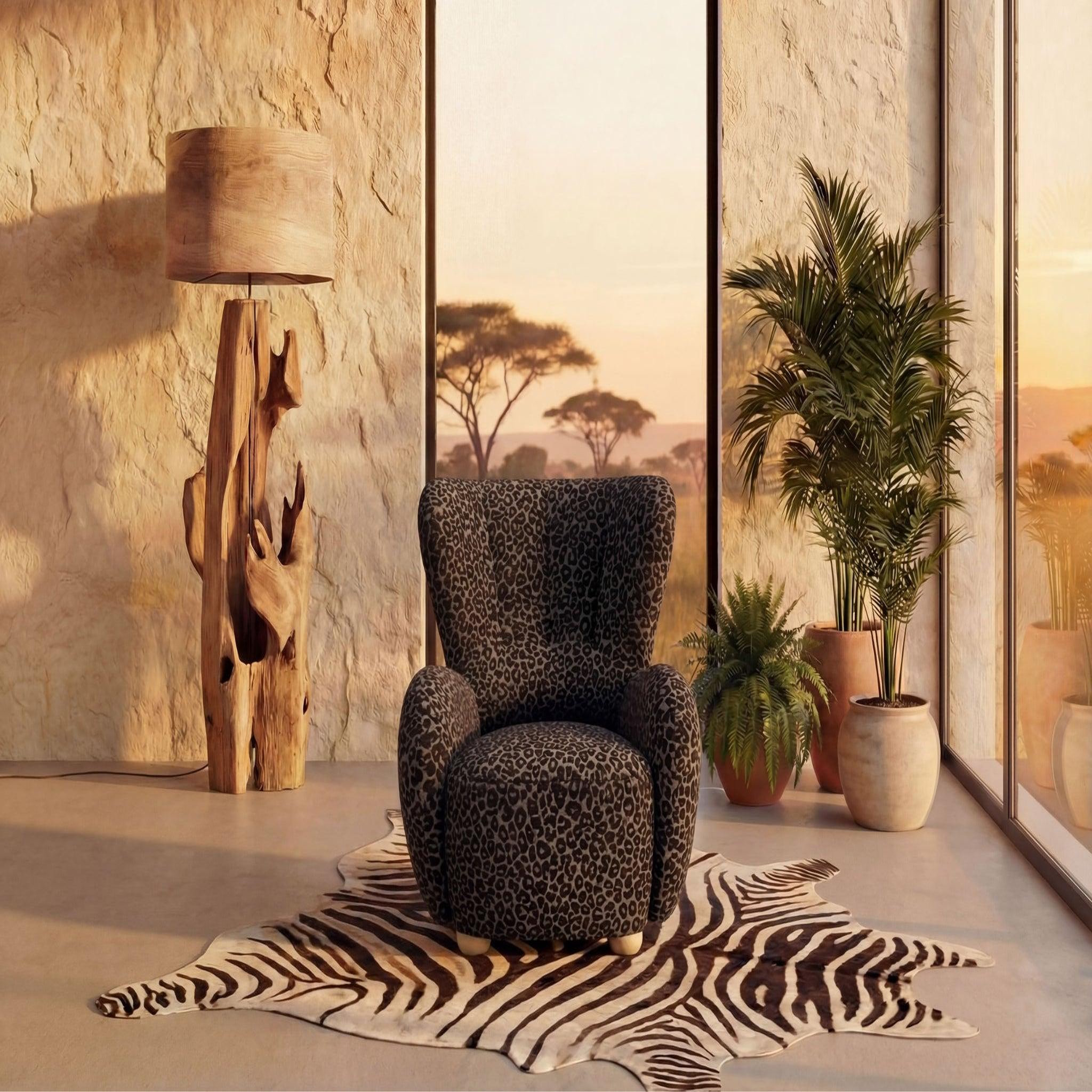 Voir la diapositive 3 : CASANOVA PARIS Lili - fauteuil tissu imprimé animalier
