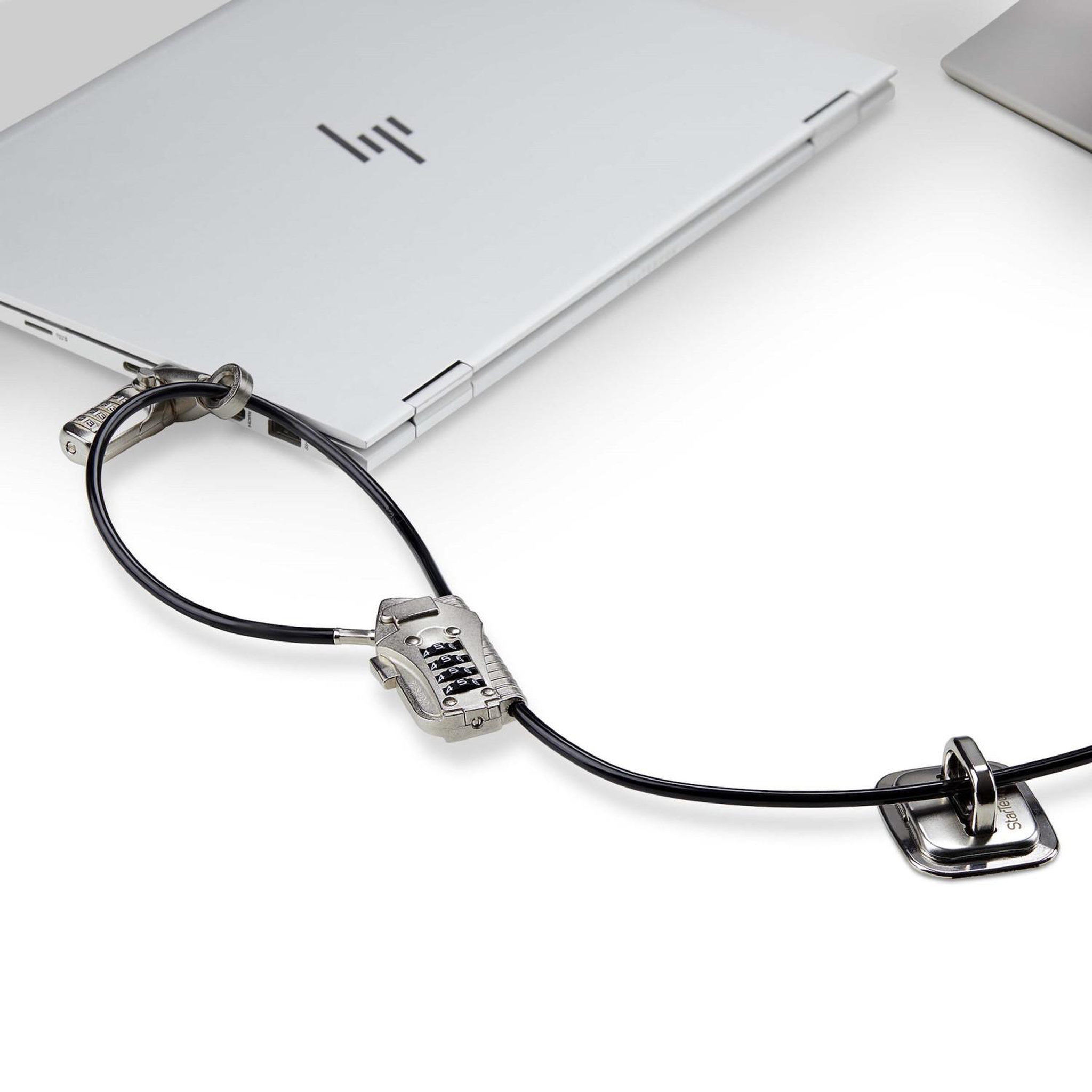 Voir la diapositive 3 : Startech StarTech.com Kit de Verrouillage pour Ordinateur Portable/de Bureau et Périphériques, Verrou/Serrure Antivol, K-Slot, Câble en Acier de 3m, 3x Unités, Cadenas à 4 Chiffres Réinitialisable par l'Utilisateur
