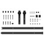 Voir la diapositive 5 : VIDAXL Kit de quincaillerie de porte coulissante 152,5 cm acier noir