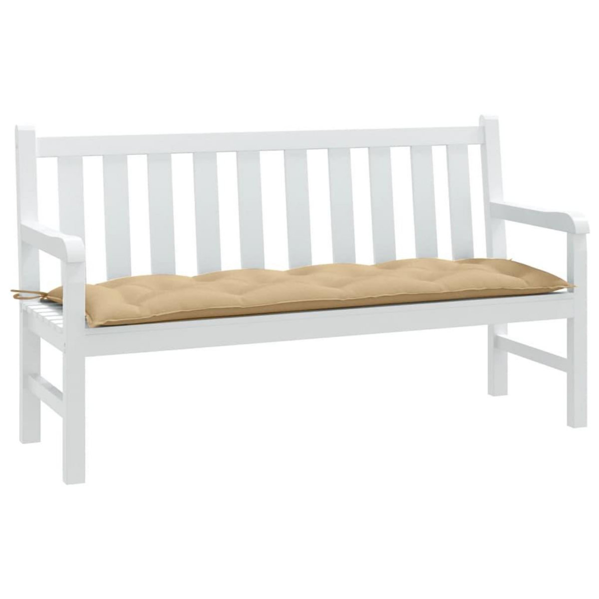 VIDAXL Coussin de banc de jardin beige melange 150x50x7 cm tissu