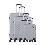 BLUESTAR BLUESTAR - Set de 4 Valises CITE-M 75 cm 4 Roues. Coloris disponibles : Gris, Beige, Blanc, Bleu, Rouge, Rose, Vert, Noir