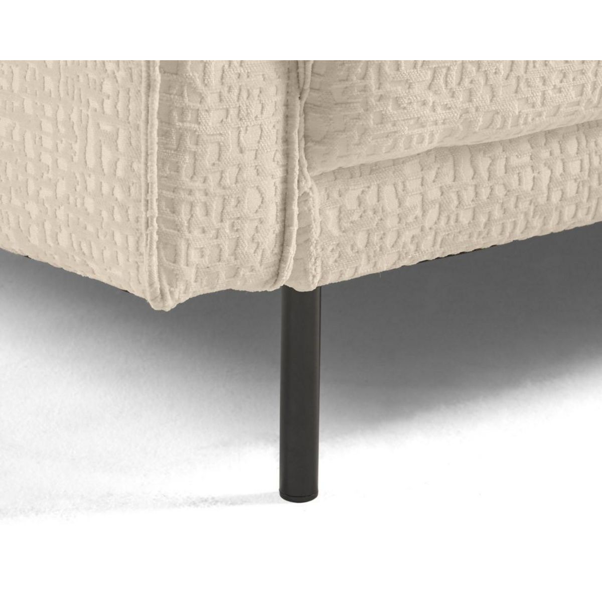 LISA DESIGN Charlie - fauteuil - pieds hauts - en tissu velours relief