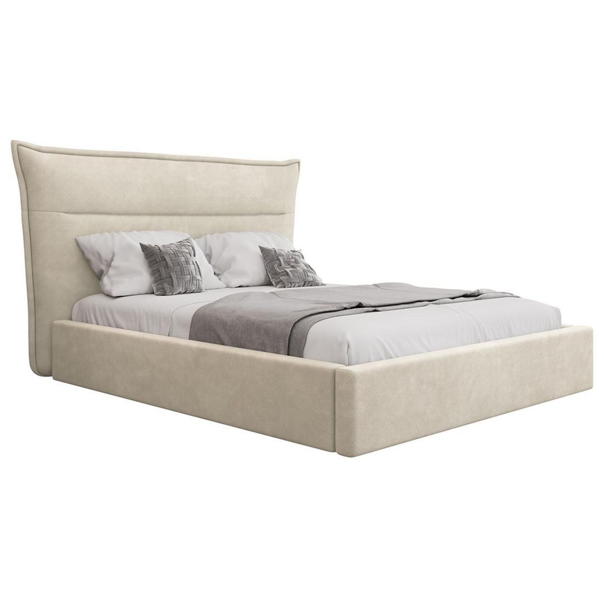 BEST MOBILIER Emy - lit coffre - 180x200 cm - en velours - sommier inclus